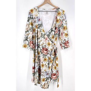 Caden Lane Peyton's Vintage Floral Maternity Robe One Size Pre/Post-pregnancy